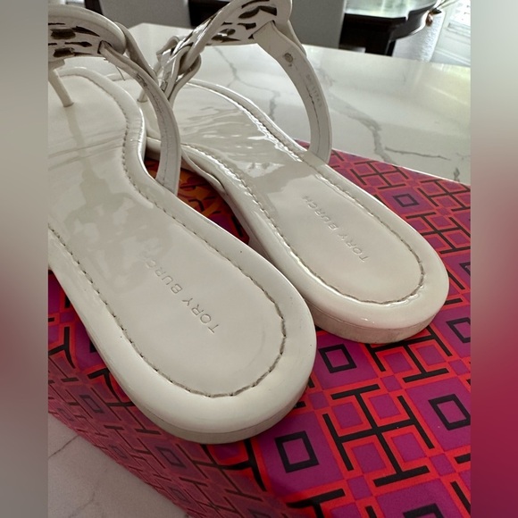 Tory burch Miller patent sandal optic white size 7.5 - Picture 8 of 8